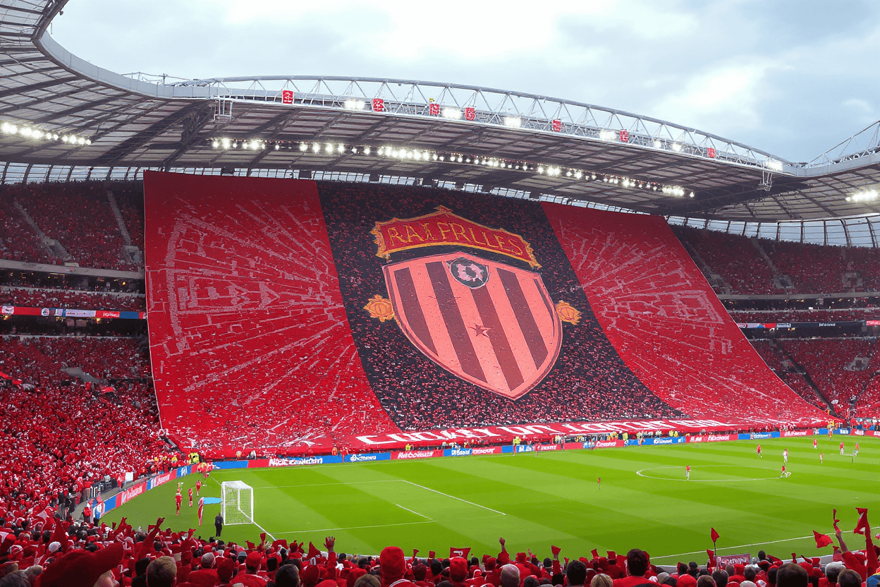 Tifo monumental imprimé pour animation supporters